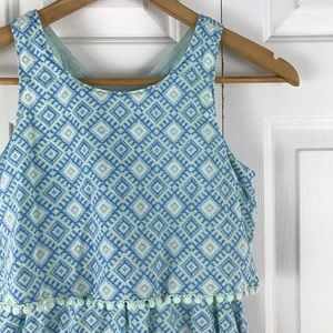 Old Navy Dress Girl’s Size Large 10/12 Blue Green